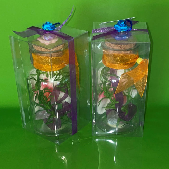 Frangipani Flower Crystal Bottles