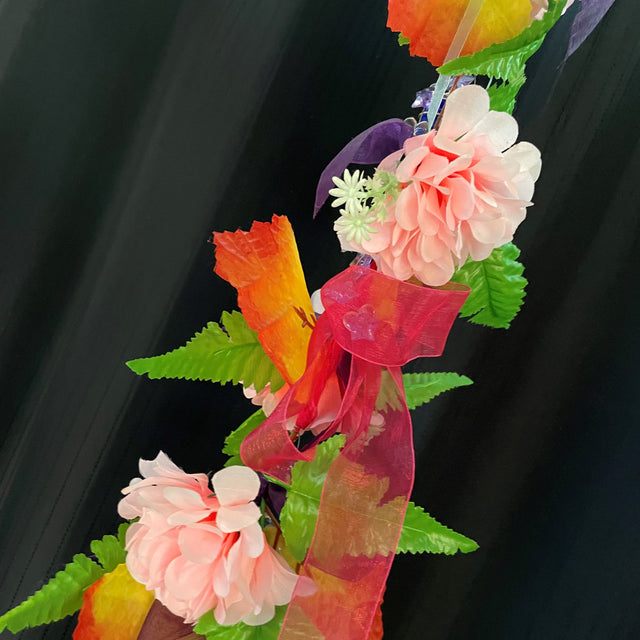 Ruffled Flower Crystal Garland - On Sale